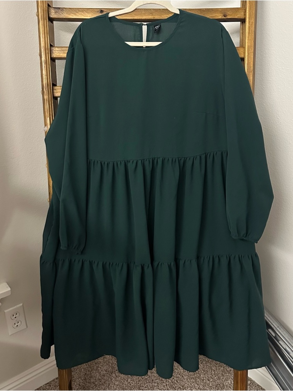 SHEIN Curve Dark Green Dress